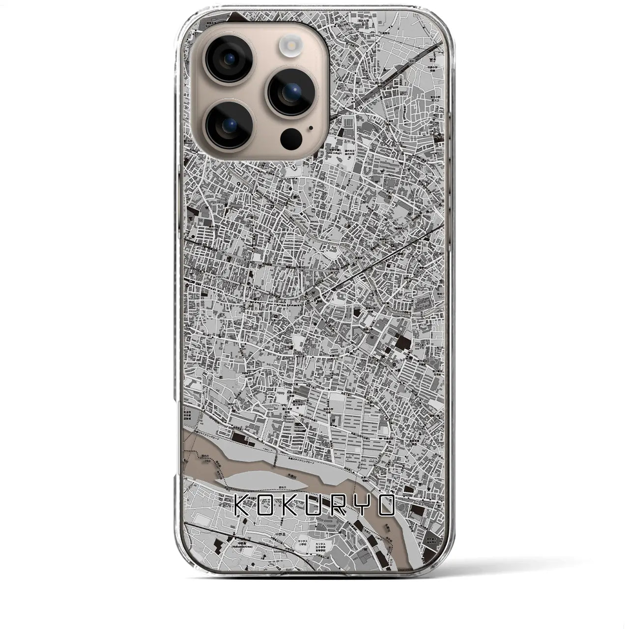 【国領(東京都)】地図柄iPhoneケース(クリアタイプ)