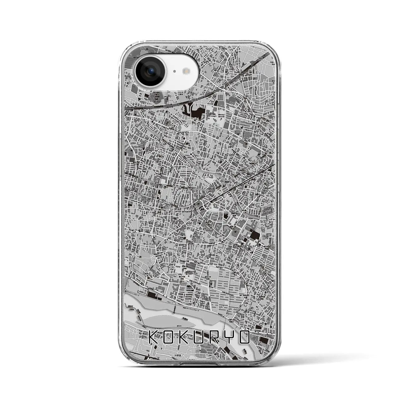 【国領(東京都)】地図柄iPhoneケース(クリアタイプ)