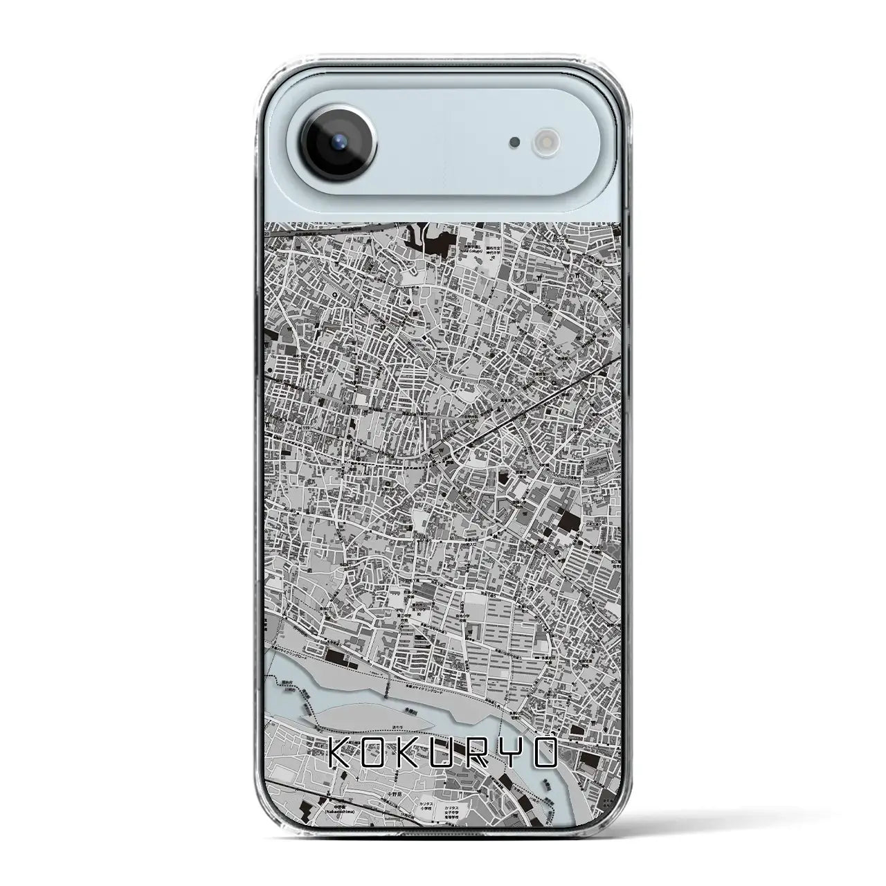 【国領(東京都)】地図柄iPhoneケース(クリアタイプ)