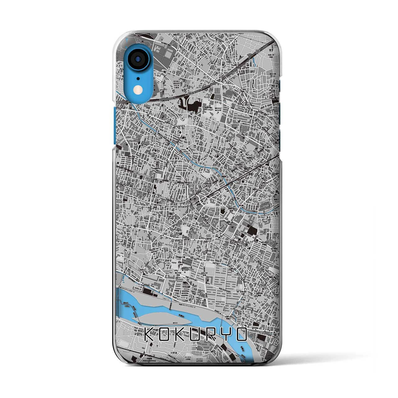 【国領(東京都)】地図柄iPhoneケース(クリアタイプ)