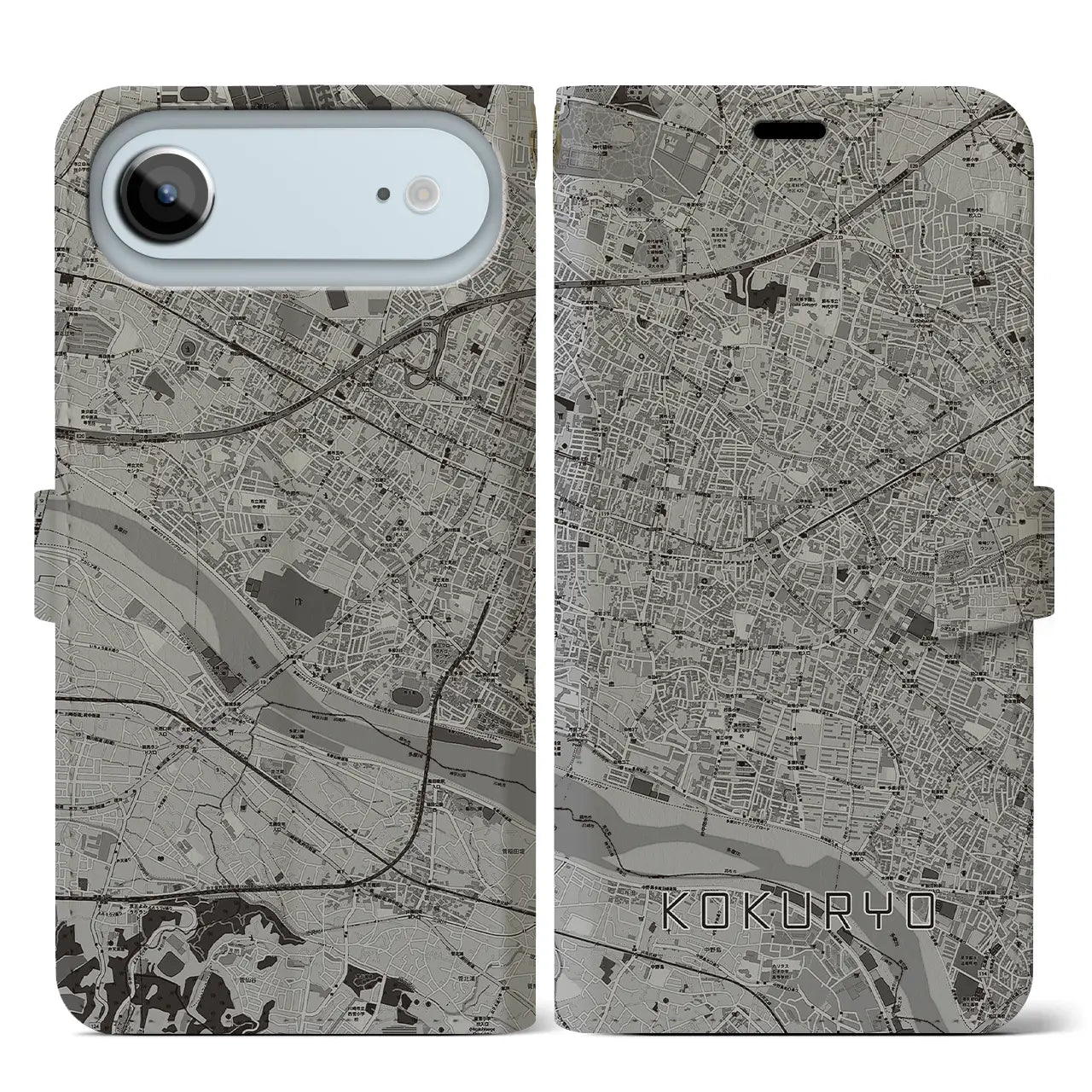 【国領(東京都)】地図柄iPhoneケース(手帳タイプ)