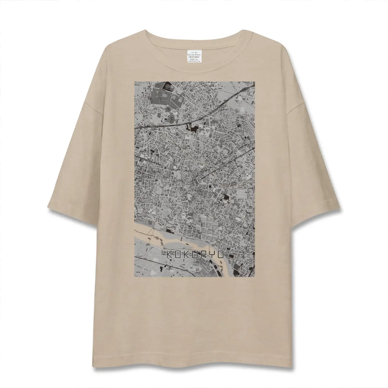【国領(東京都)】地図柄ビッグシルエットTシャツ