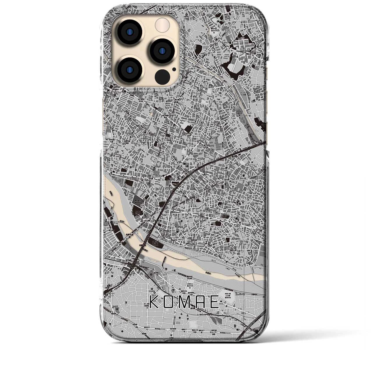 【狛江(東京都)】地図柄iPhoneケース(クリアタイプ)