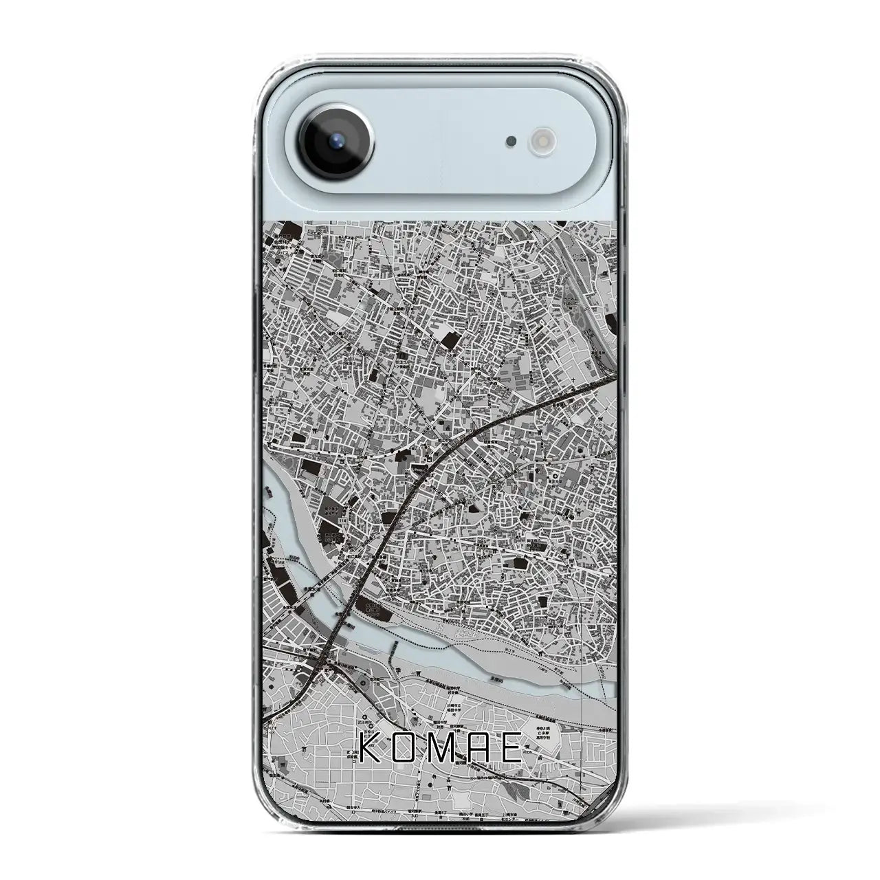 【狛江(東京都)】地図柄iPhoneケース(クリアタイプ)