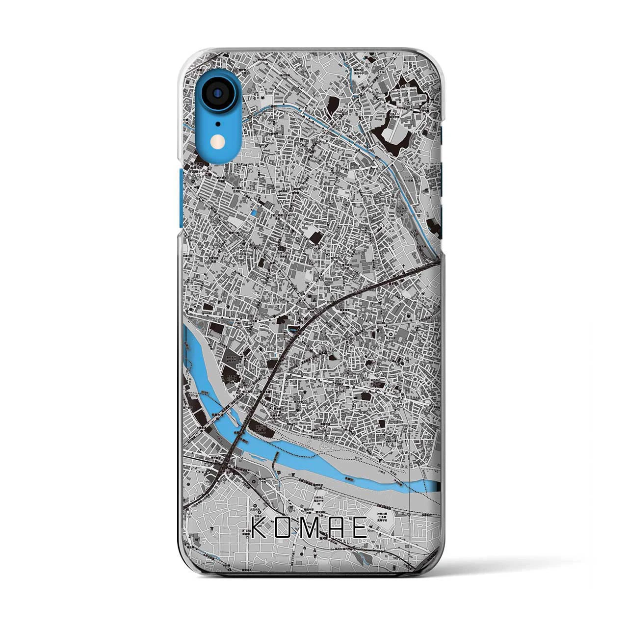 【狛江(東京都)】地図柄iPhoneケース(クリアタイプ)