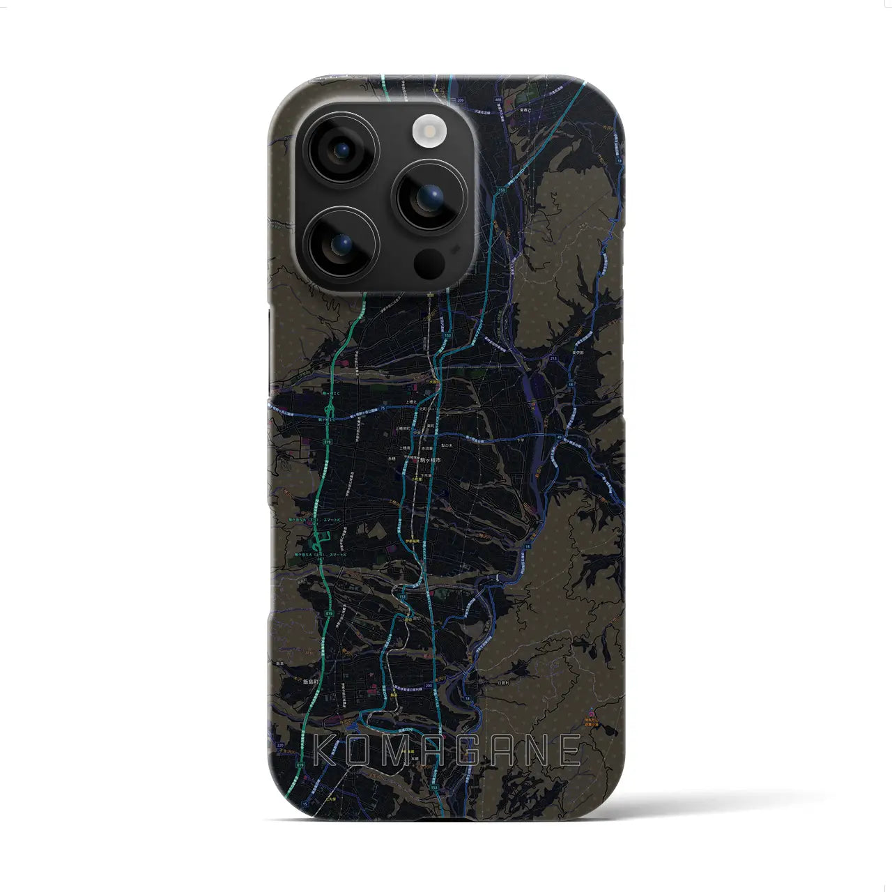 【駒ヶ根(長野県)】地図柄iPhoneケース(バックカバータイプ)