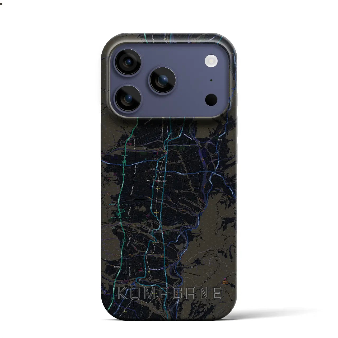 【駒ヶ根(長野県)】地図柄iPhoneケース(バックカバータイプ)