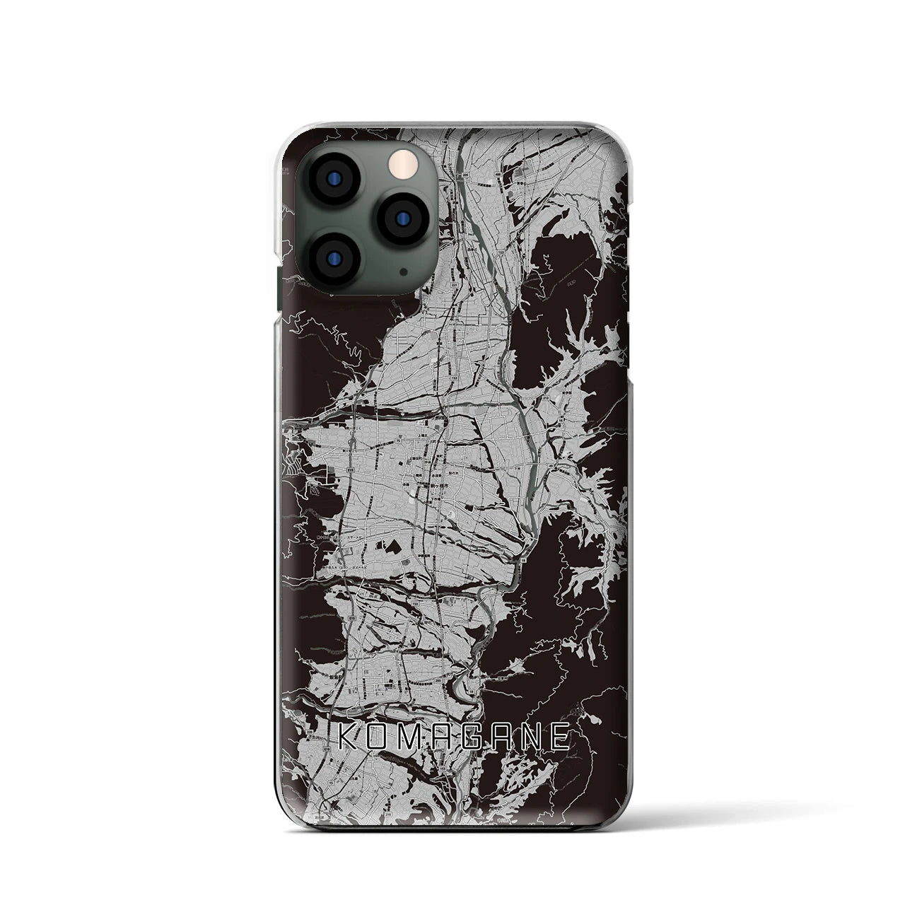 【駒ヶ根(長野県)】地図柄iPhoneケース(クリアタイプ)