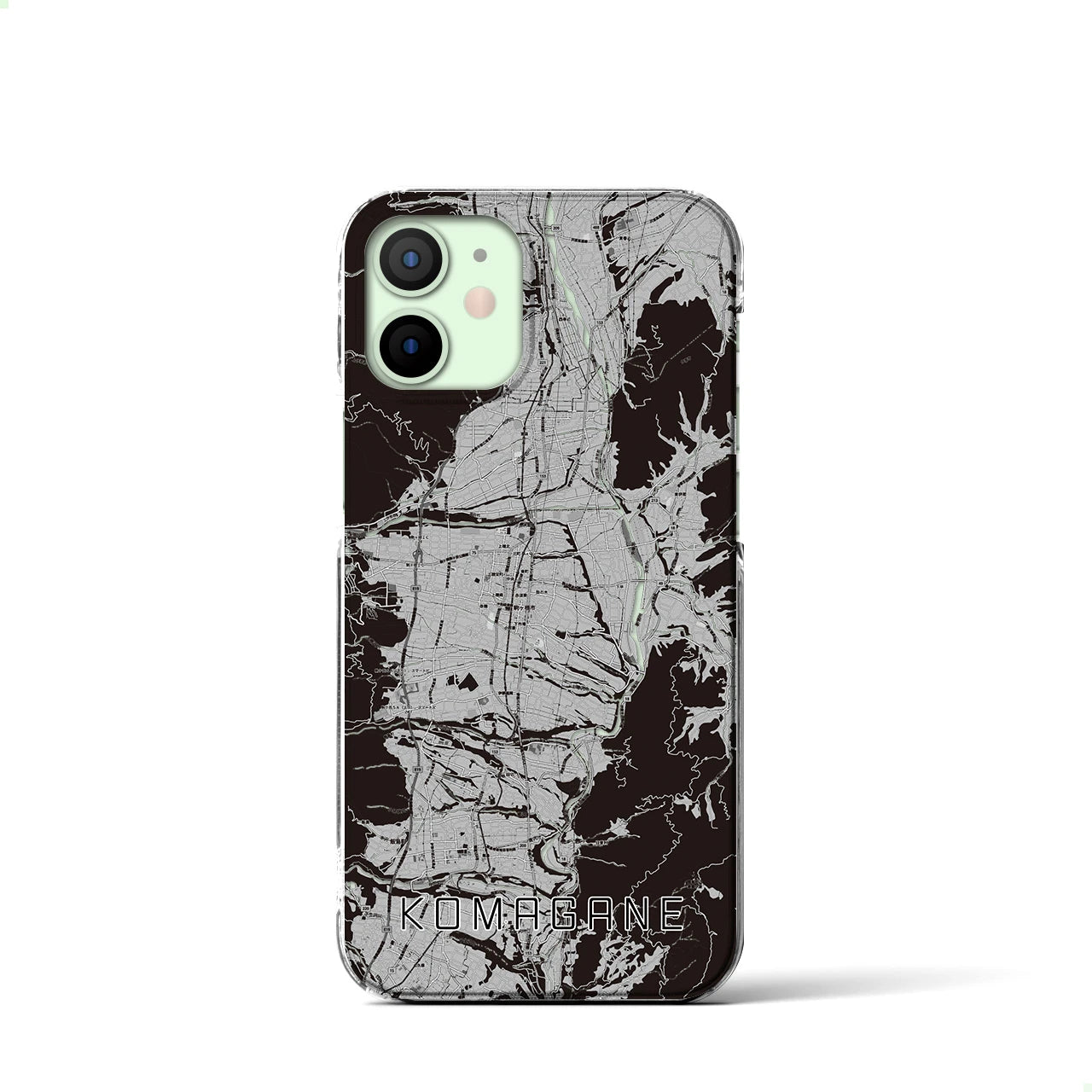 【駒ヶ根(長野県)】地図柄iPhoneケース(クリアタイプ)