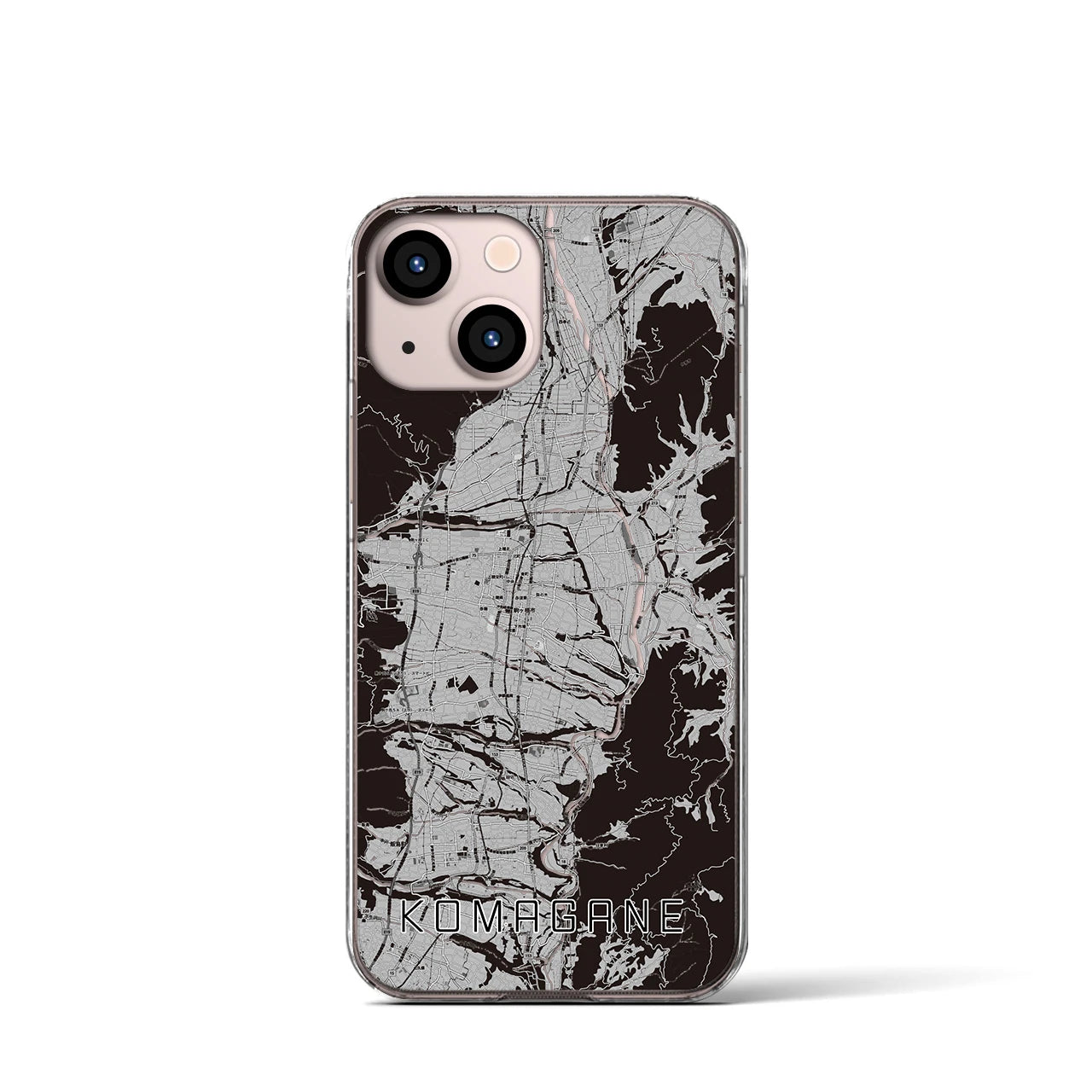 【駒ヶ根(長野県)】地図柄iPhoneケース(クリアタイプ)