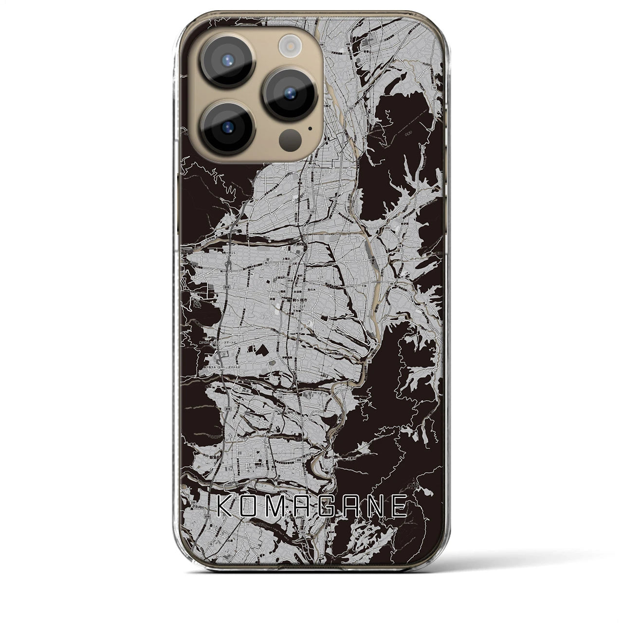 【駒ヶ根(長野県)】地図柄iPhoneケース(クリアタイプ)