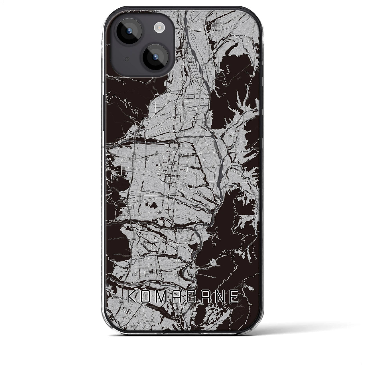 【駒ヶ根(長野県)】地図柄iPhoneケース(クリアタイプ)