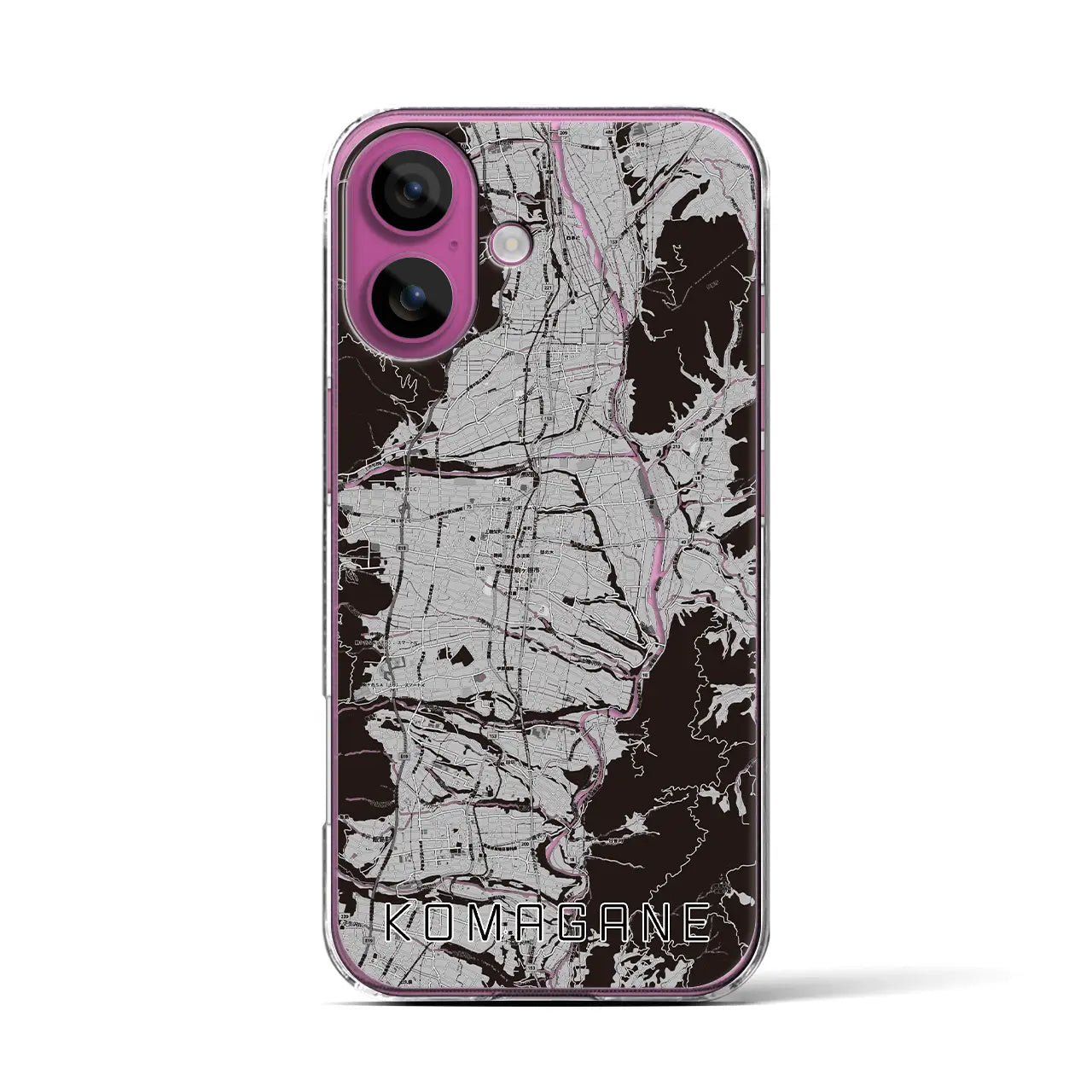 【駒ヶ根(長野県)】地図柄iPhoneケース(クリアタイプ)