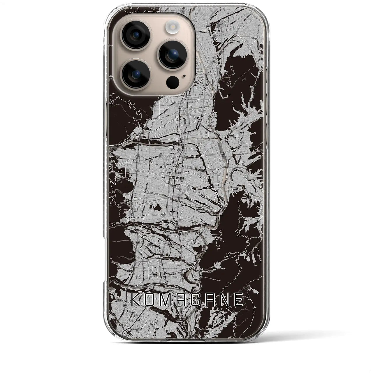 【駒ヶ根(長野県)】地図柄iPhoneケース(クリアタイプ)