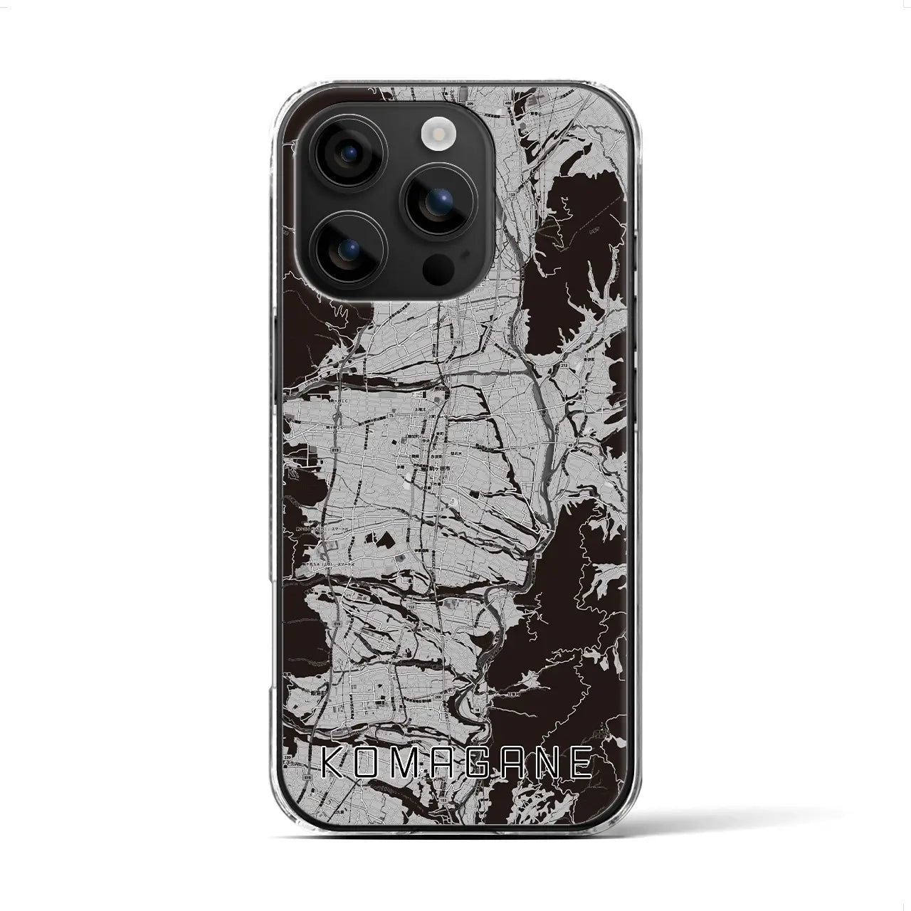 【駒ヶ根(長野県)】地図柄iPhoneケース(クリアタイプ)