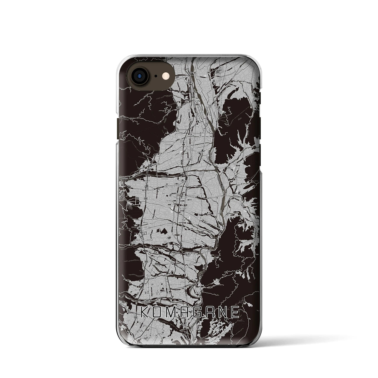 【駒ヶ根(長野県)】地図柄iPhoneケース(クリアタイプ)