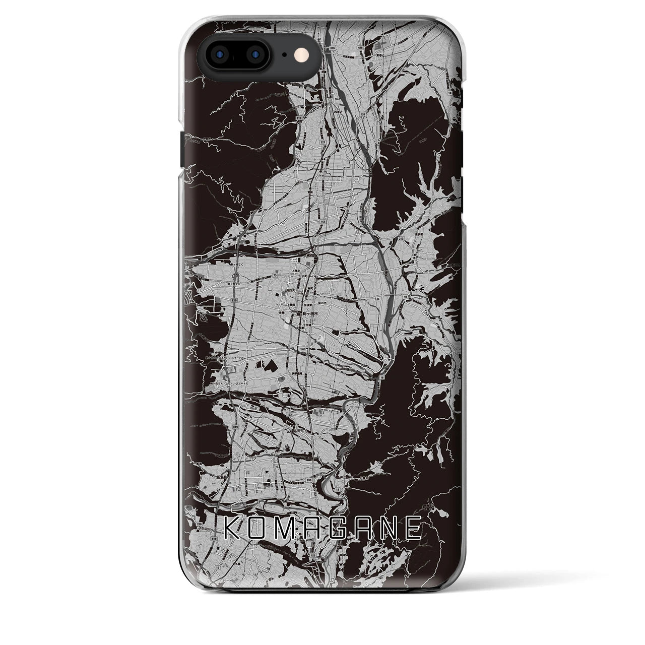 【駒ヶ根(長野県)】地図柄iPhoneケース(クリアタイプ)