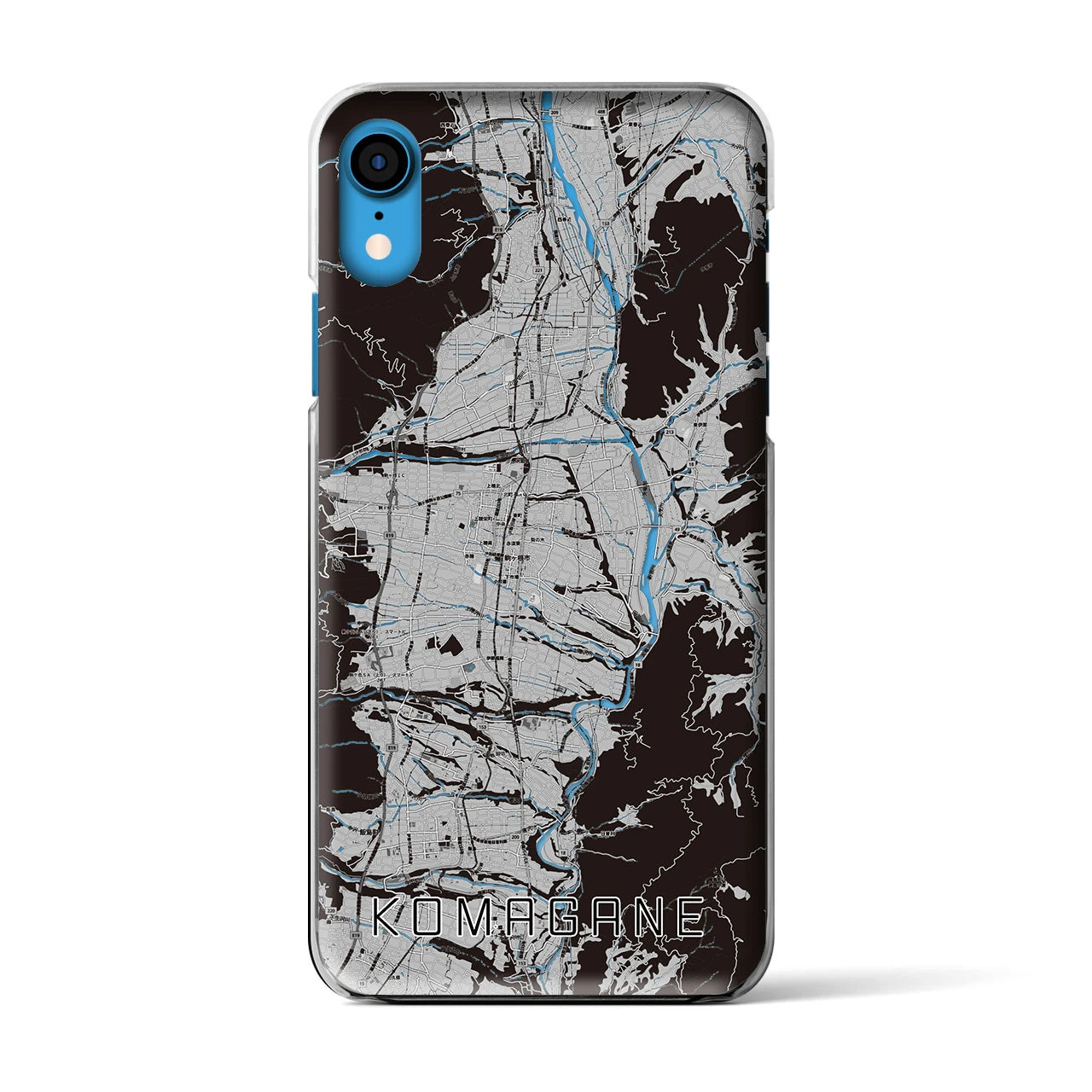 【駒ヶ根(長野県)】地図柄iPhoneケース(クリアタイプ)