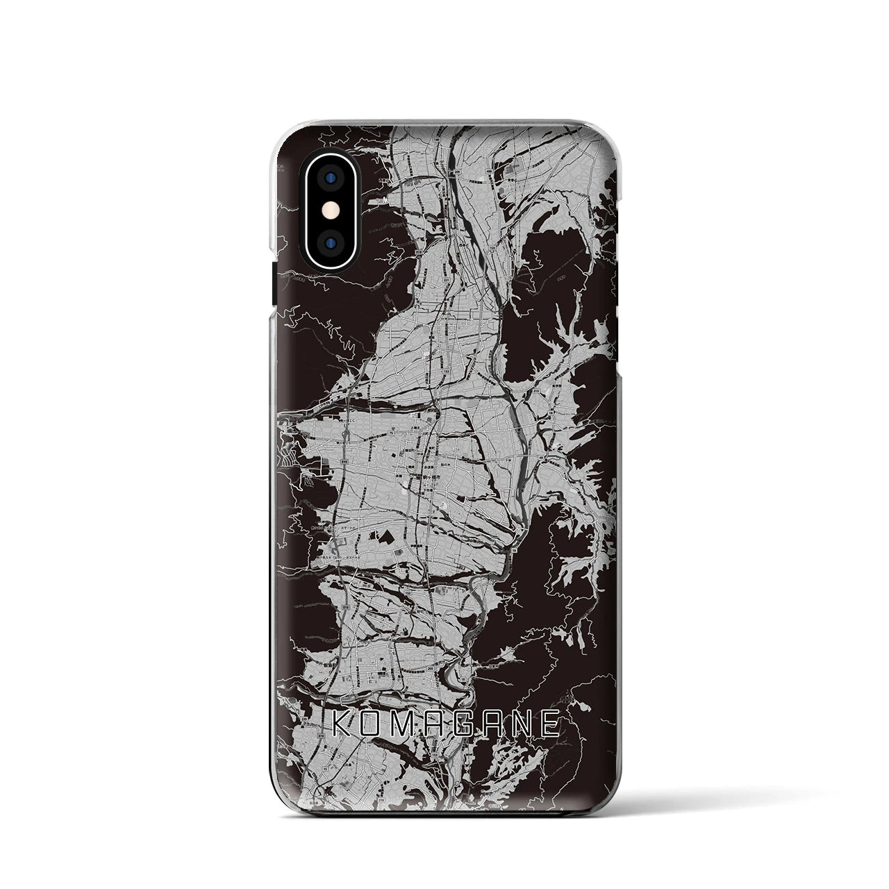 【駒ヶ根(長野県)】地図柄iPhoneケース(クリアタイプ)