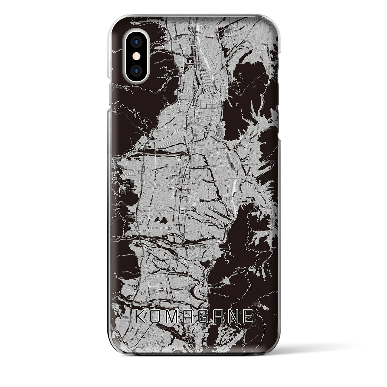 【駒ヶ根(長野県)】地図柄iPhoneケース(クリアタイプ)