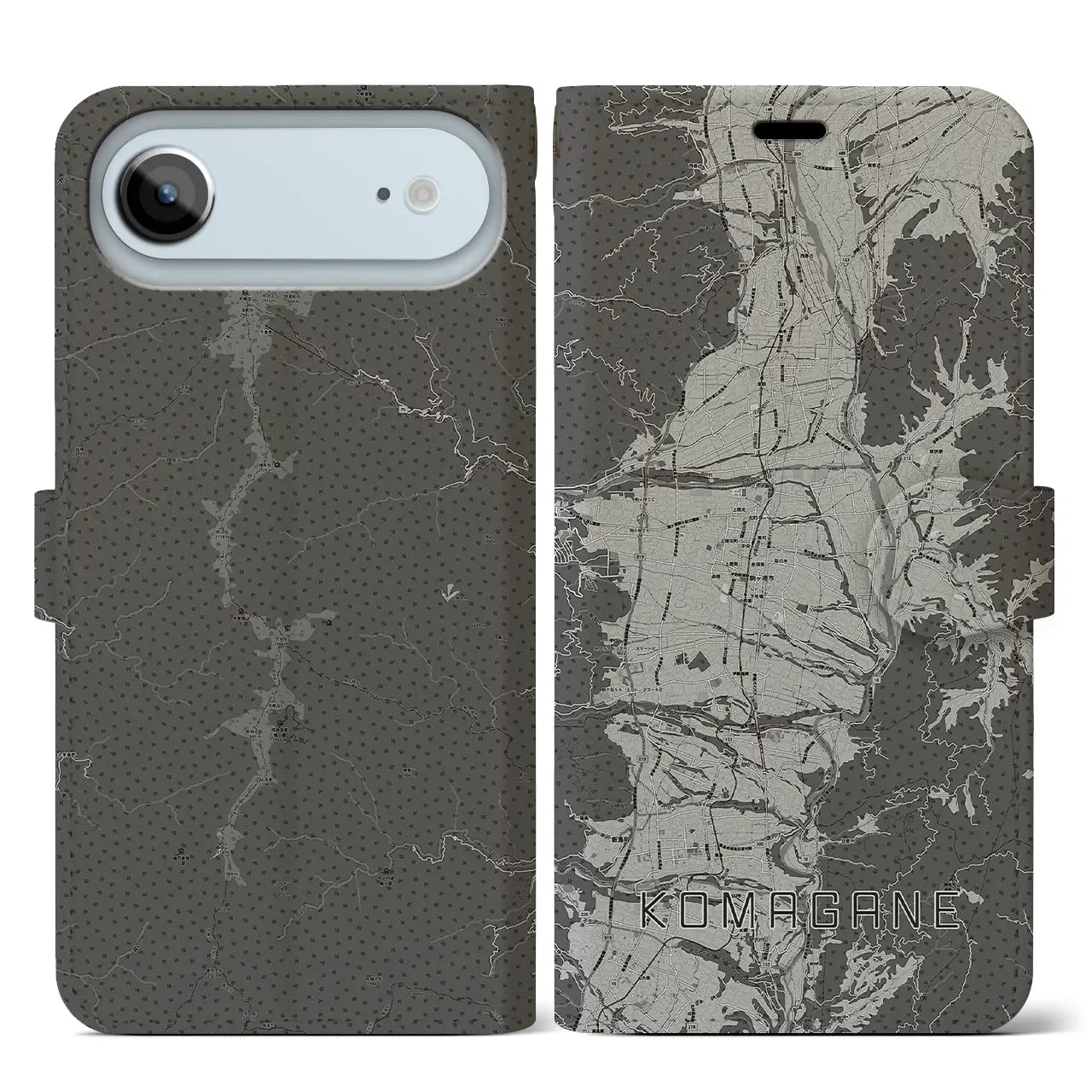 【駒ヶ根(長野県)】地図柄iPhoneケース(手帳タイプ)