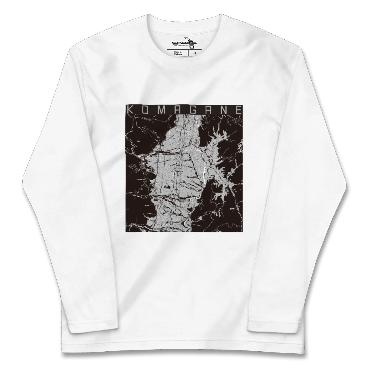 【駒ヶ根(長野県)】地図柄ロングスリーブTシャツ