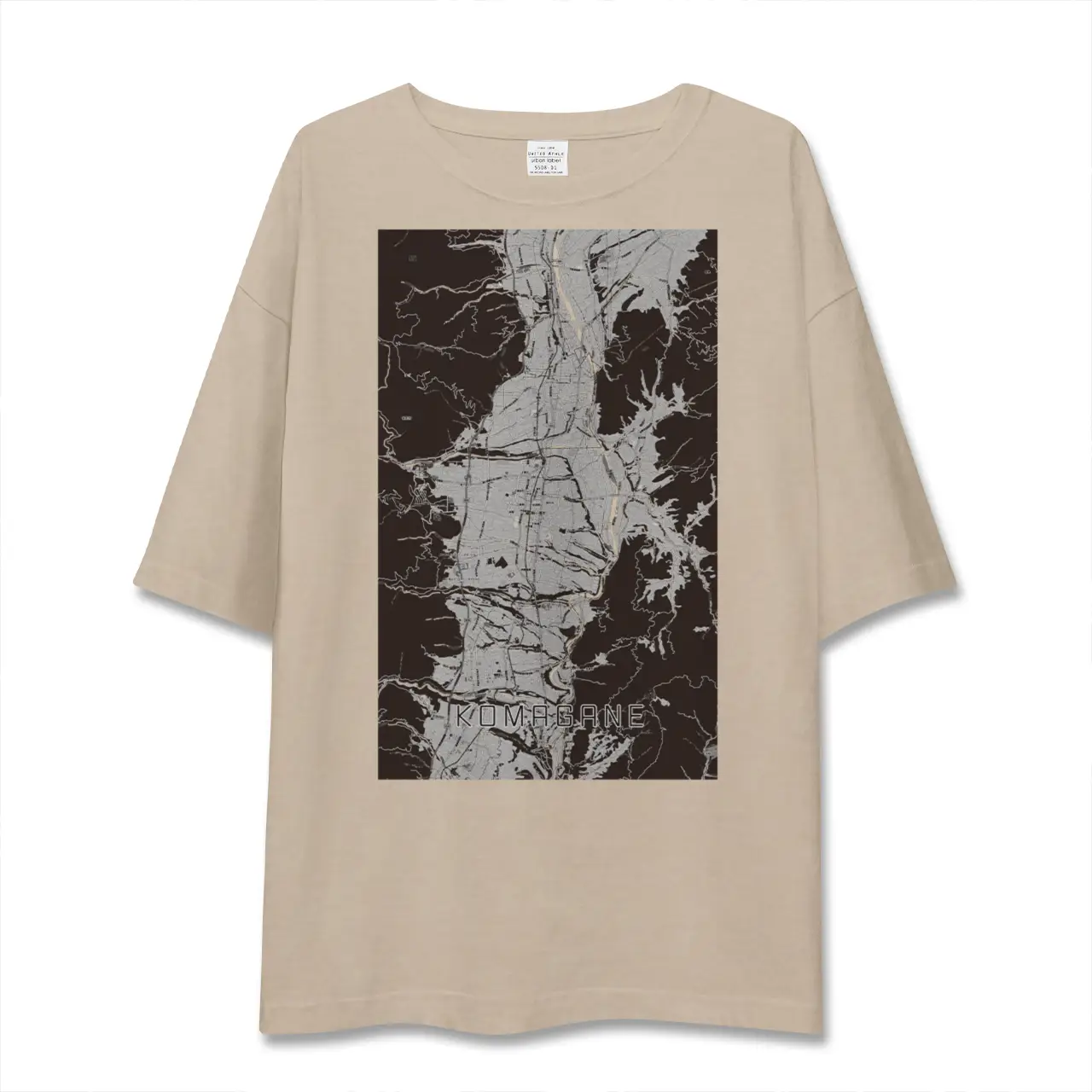 【駒ヶ根(長野県)】地図柄ビッグシルエットTシャツ