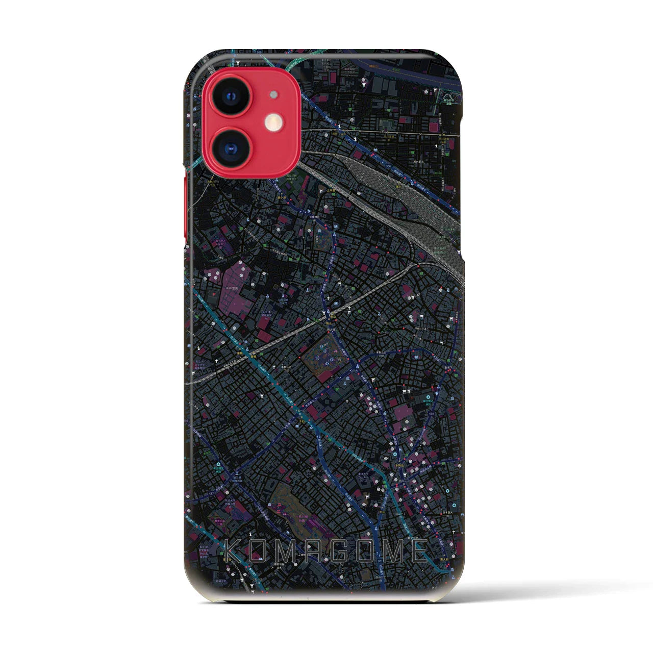 【駒込(東京都)】地図柄iPhoneケース(バックカバータイプ)