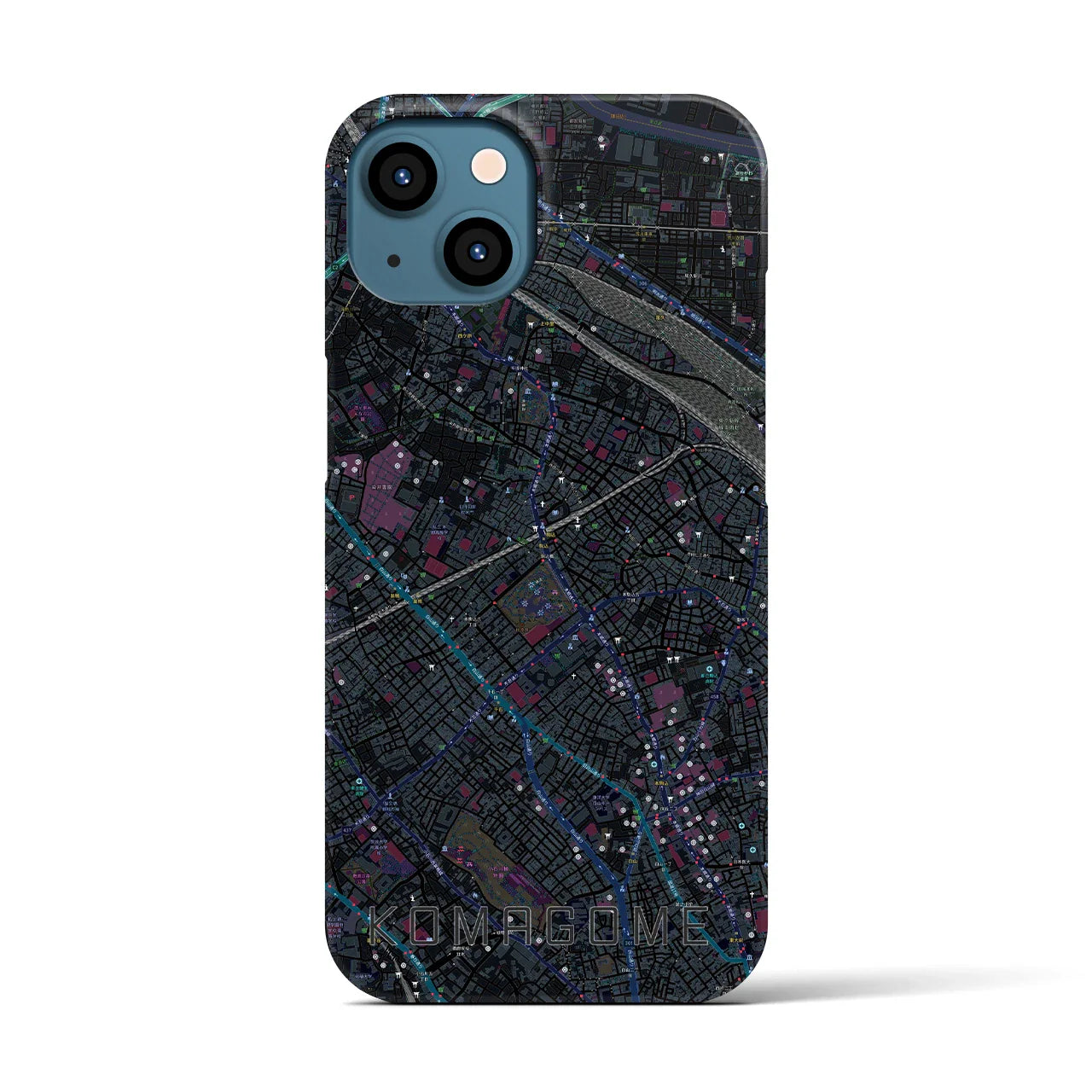 【駒込(東京都)】地図柄iPhoneケース(バックカバータイプ)