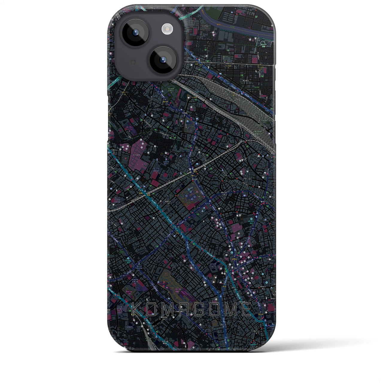 【駒込(東京都)】地図柄iPhoneケース(バックカバータイプ)