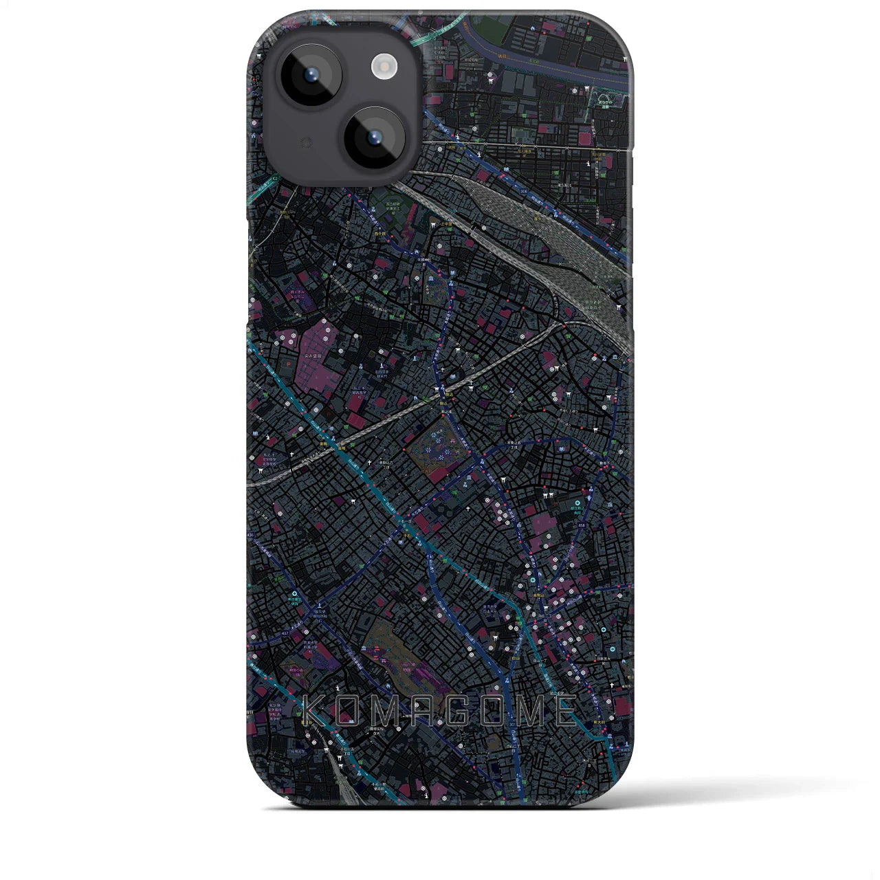 【駒込(東京都)】地図柄iPhoneケース(バックカバータイプ)