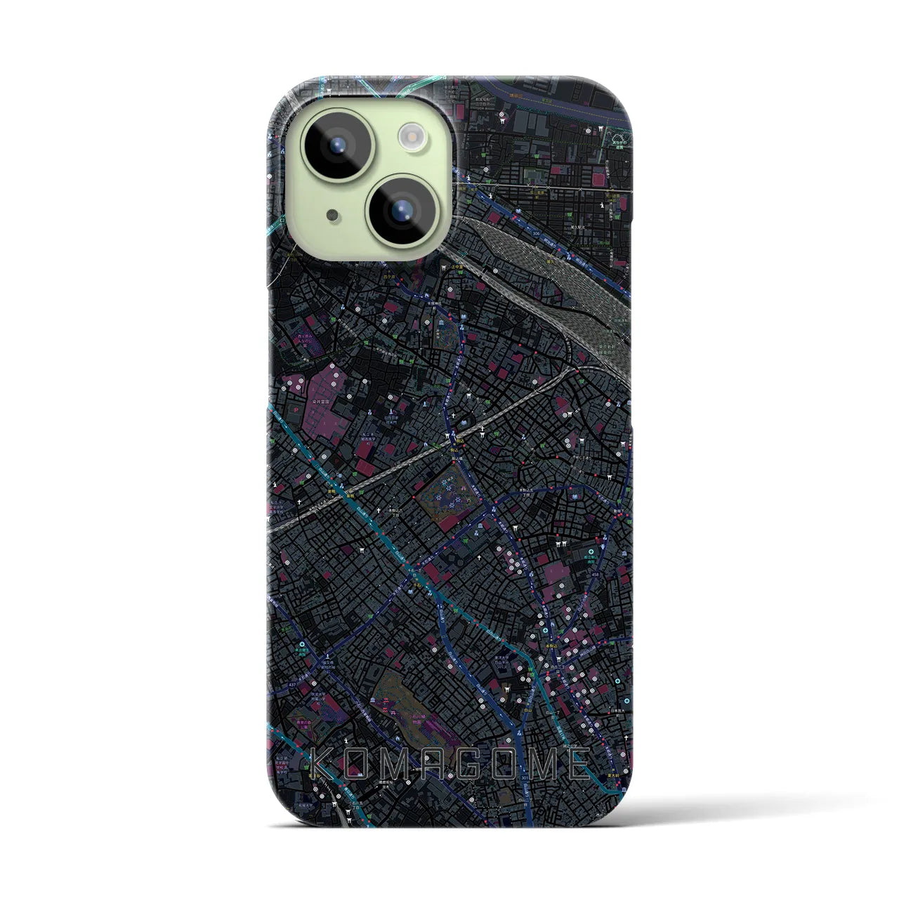 【駒込(東京都)】地図柄iPhoneケース(バックカバータイプ)