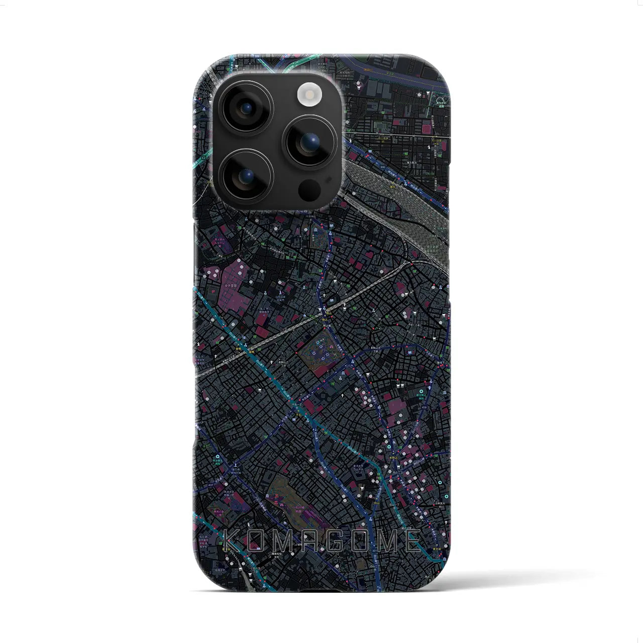 【駒込(東京都)】地図柄iPhoneケース(バックカバータイプ)