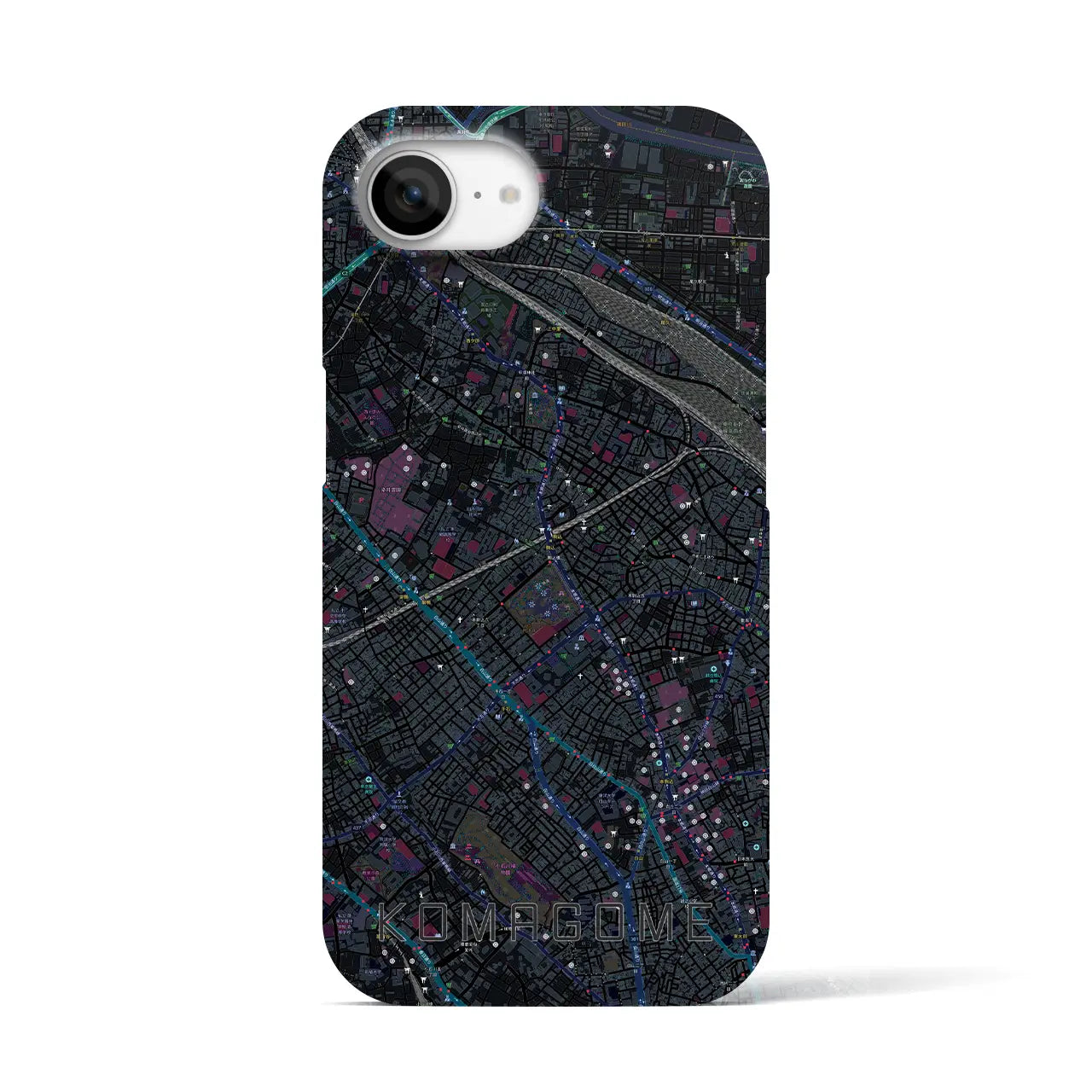 【駒込(東京都)】地図柄iPhoneケース(バックカバータイプ)