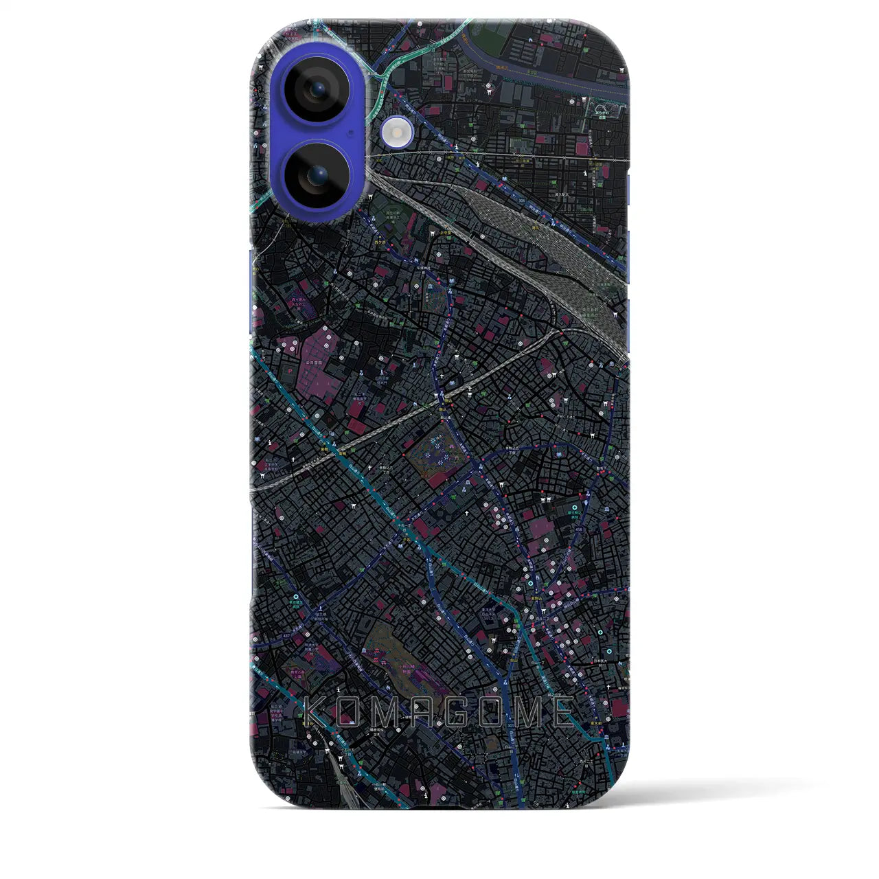 【駒込(東京都)】地図柄iPhoneケース(バックカバータイプ)