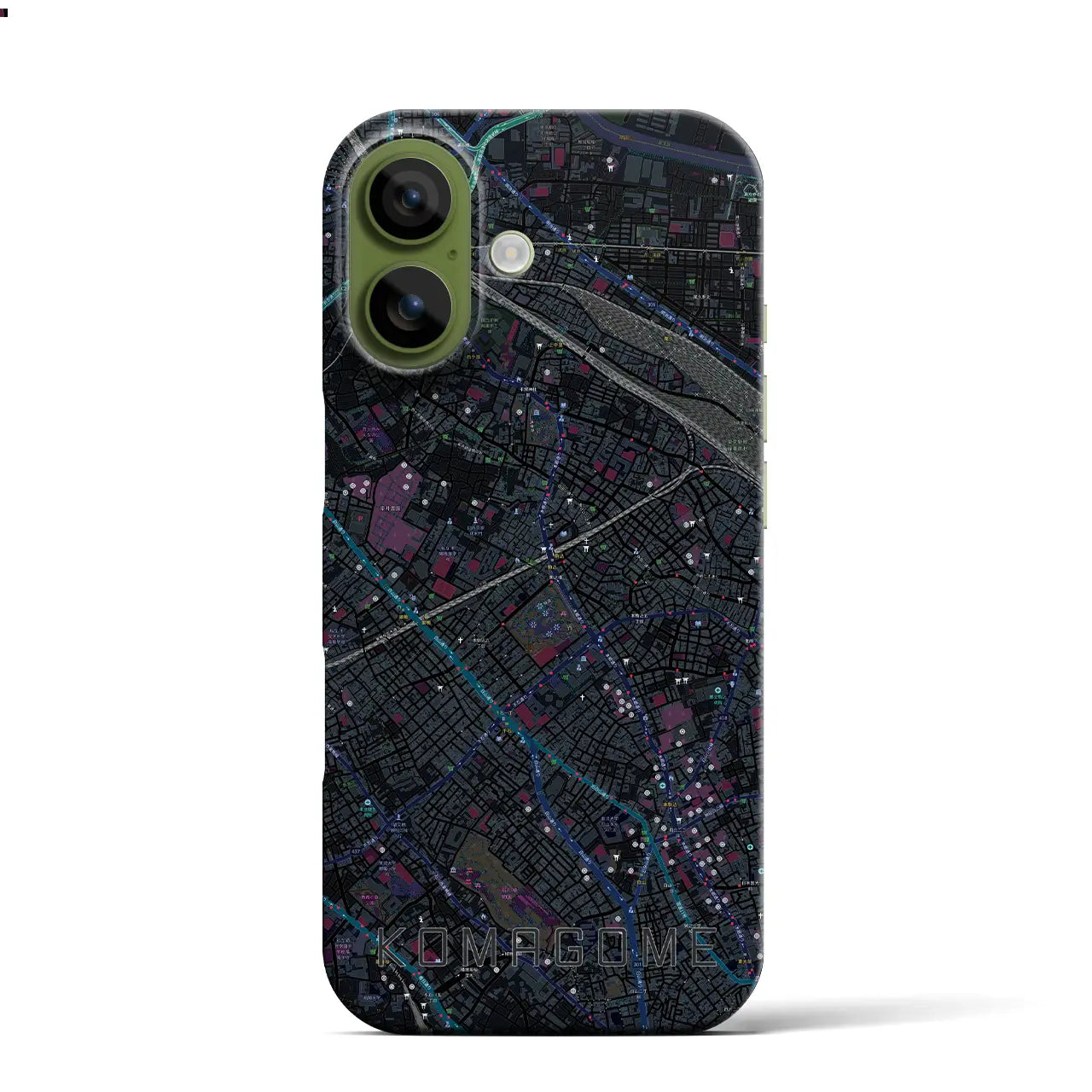 【駒込(東京都)】地図柄iPhoneケース(バックカバータイプ)