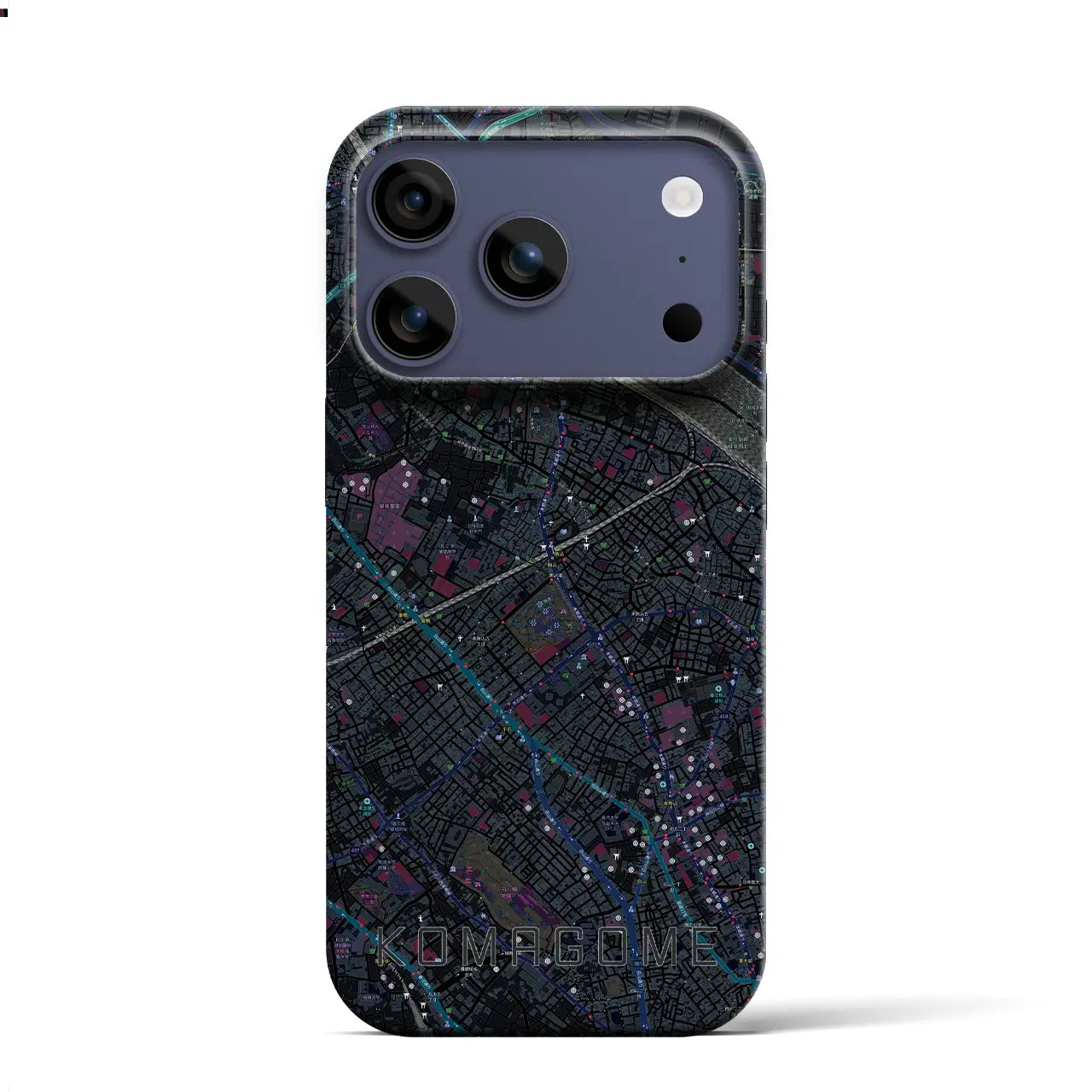 【駒込(東京都)】地図柄iPhoneケース(バックカバータイプ)