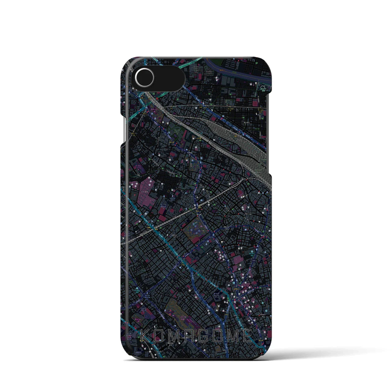 【駒込(東京都)】地図柄iPhoneケース(バックカバータイプ)