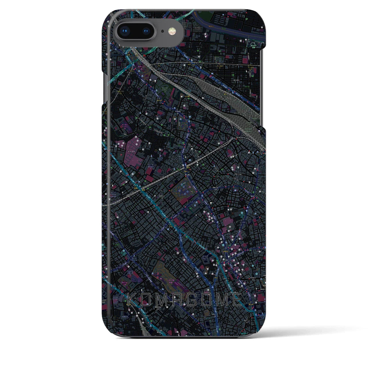 【駒込(東京都)】地図柄iPhoneケース(バックカバータイプ)