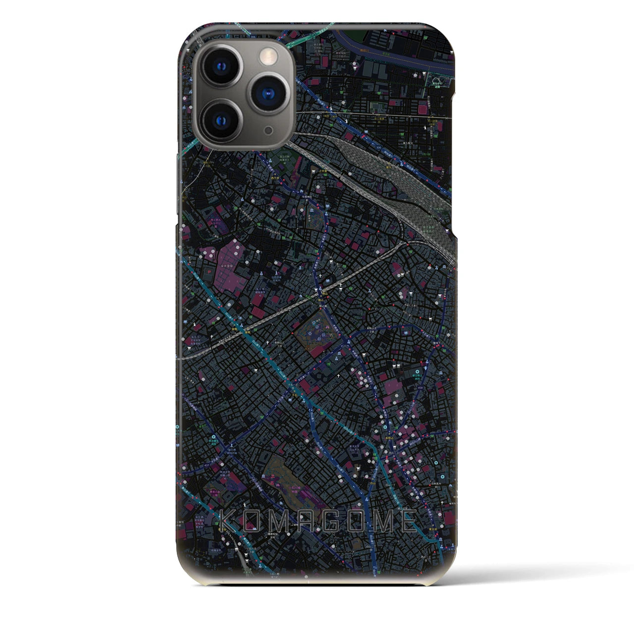 【駒込(東京都)】地図柄iPhoneケース(バックカバータイプ)