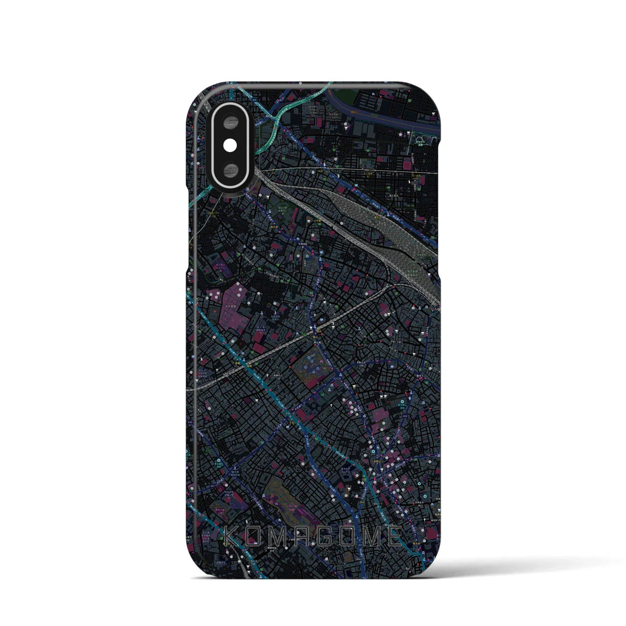 【駒込(東京都)】地図柄iPhoneケース(バックカバータイプ)