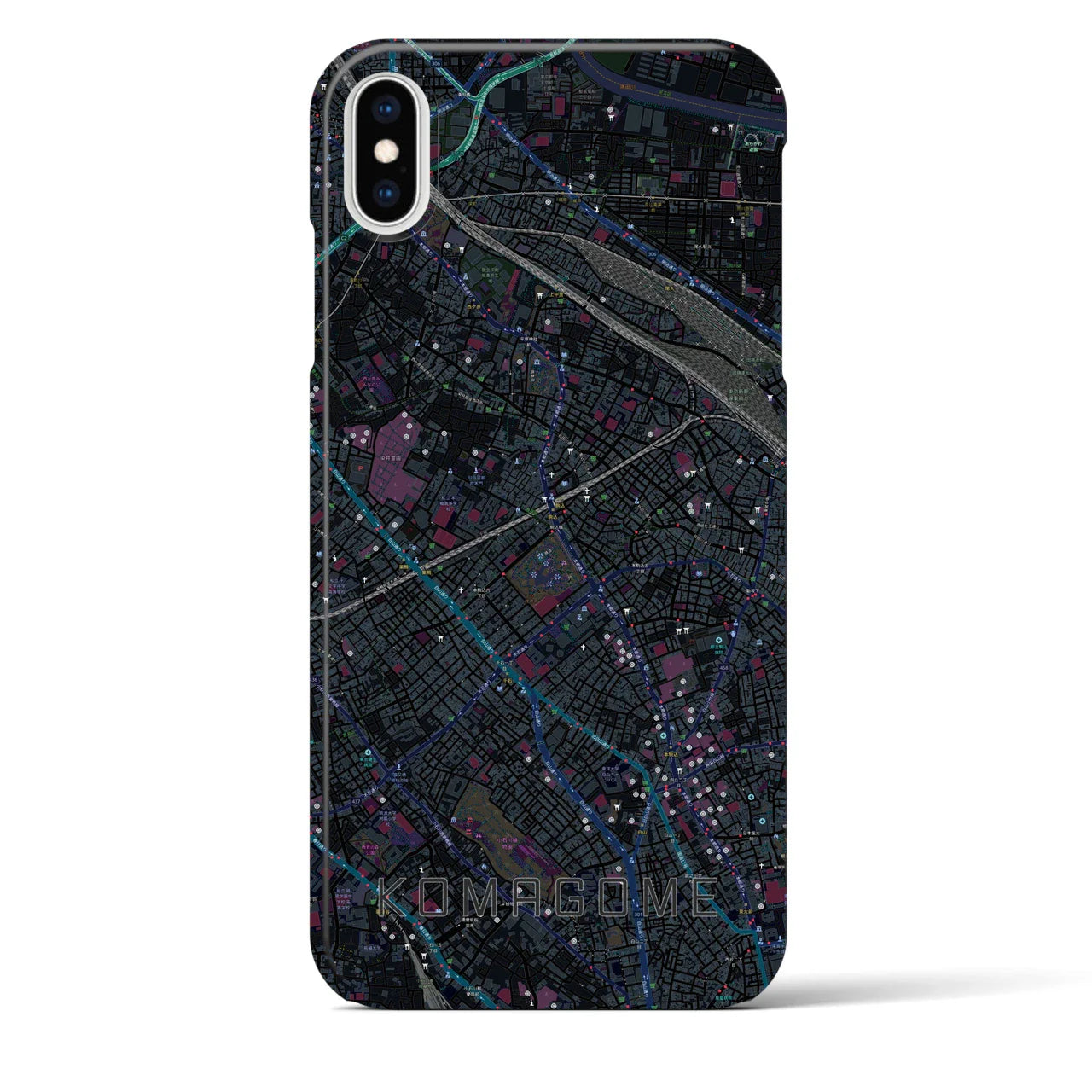 【駒込(東京都)】地図柄iPhoneケース(バックカバータイプ)