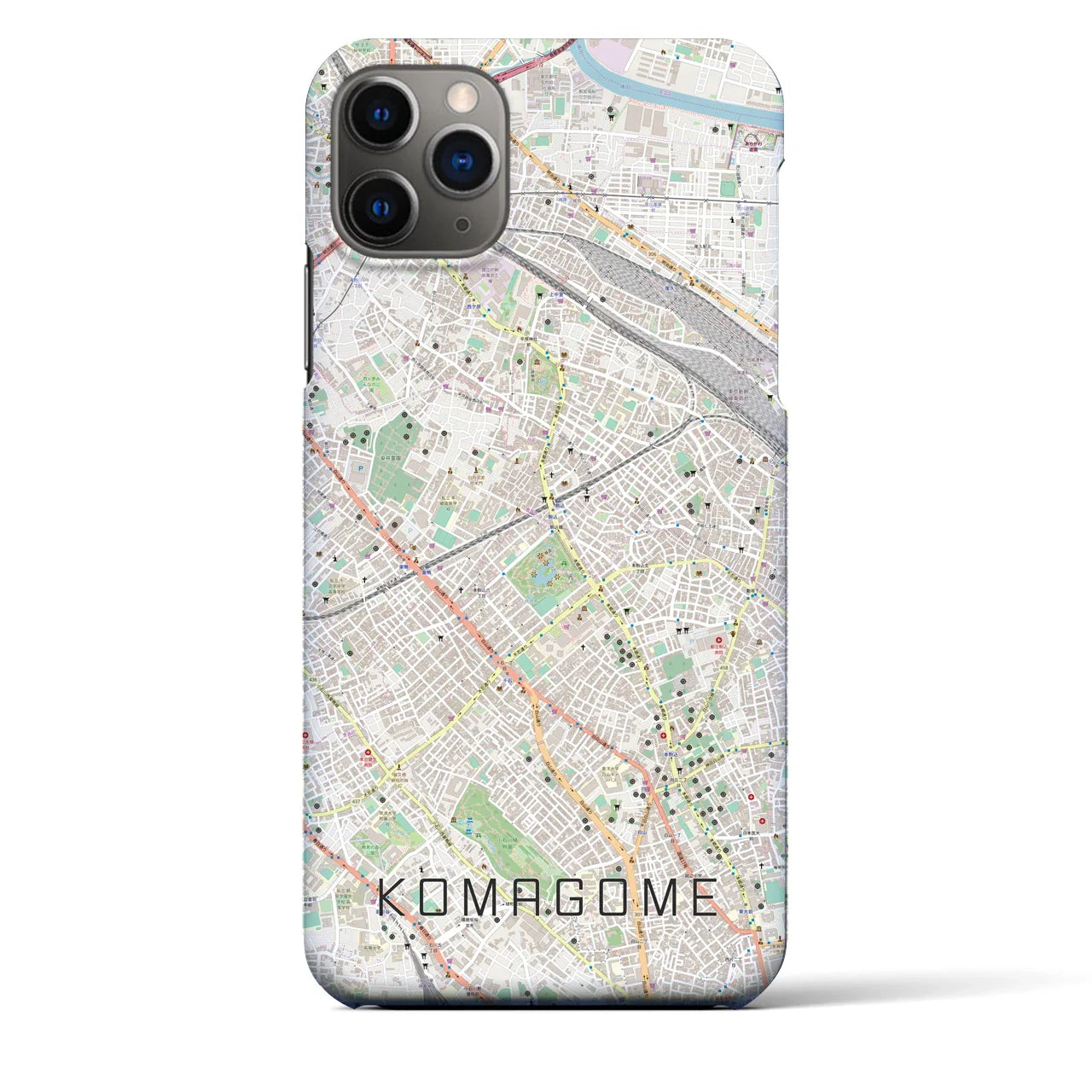 【駒込(東京都)】地図柄iPhoneケース(バックカバータイプ)