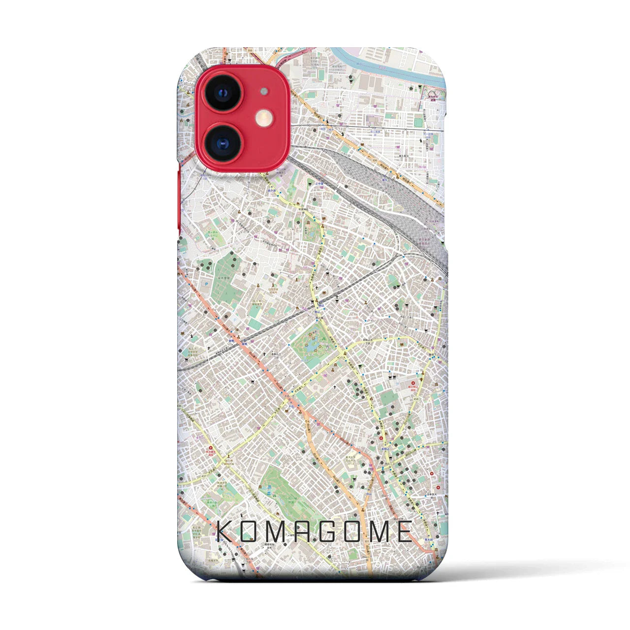 【駒込(東京都)】地図柄iPhoneケース(バックカバータイプ)