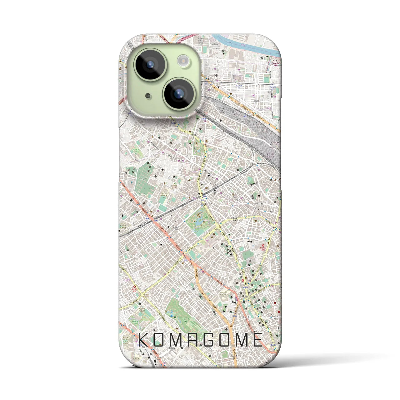 【駒込(東京都)】地図柄iPhoneケース(バックカバータイプ)