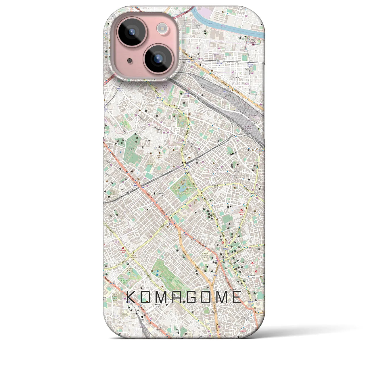 【駒込(東京都)】地図柄iPhoneケース(バックカバータイプ)