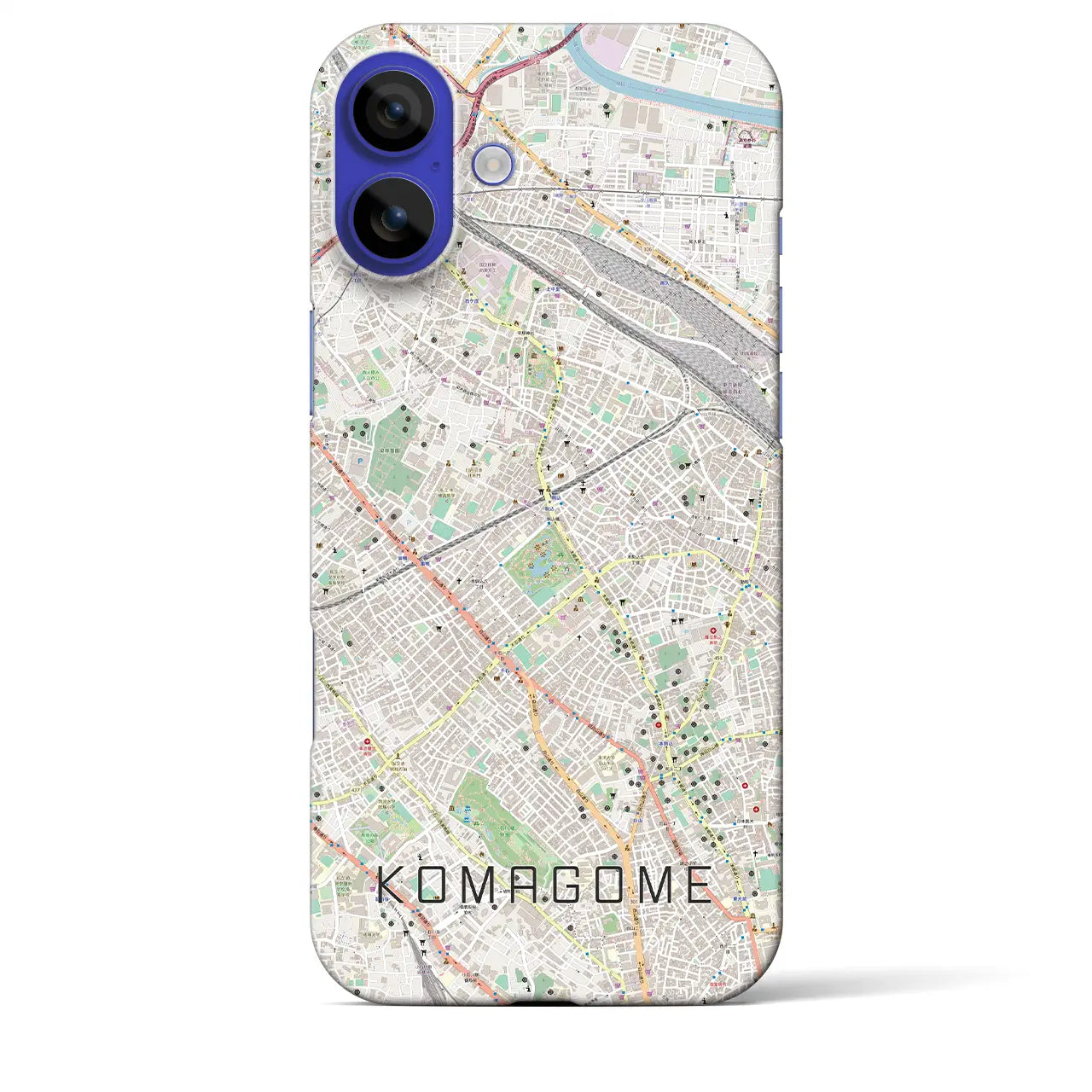 【駒込(東京都)】地図柄iPhoneケース(バックカバータイプ)ナチュラル・iPhone 16 Pro Max 用
