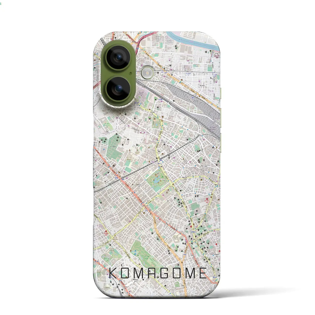 【駒込(東京都)】地図柄iPhoneケース(バックカバータイプ)ブラック・iPhone 17 Pro Max 用