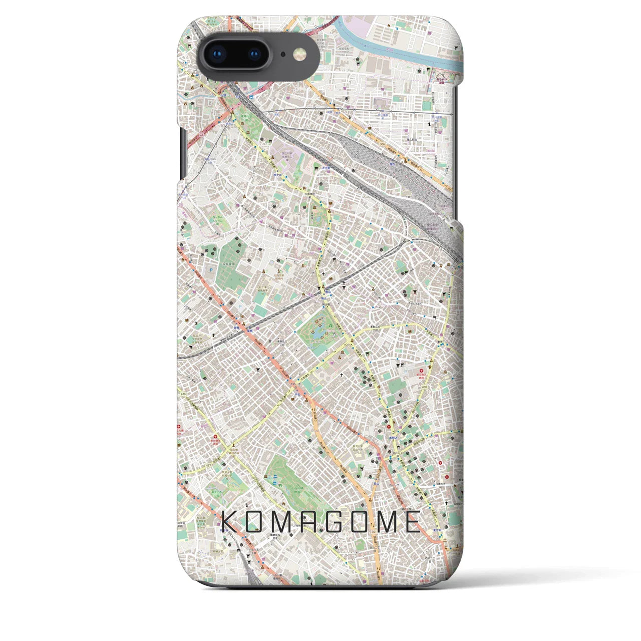 【駒込(東京都)】地図柄iPhoneケース(バックカバータイプ)