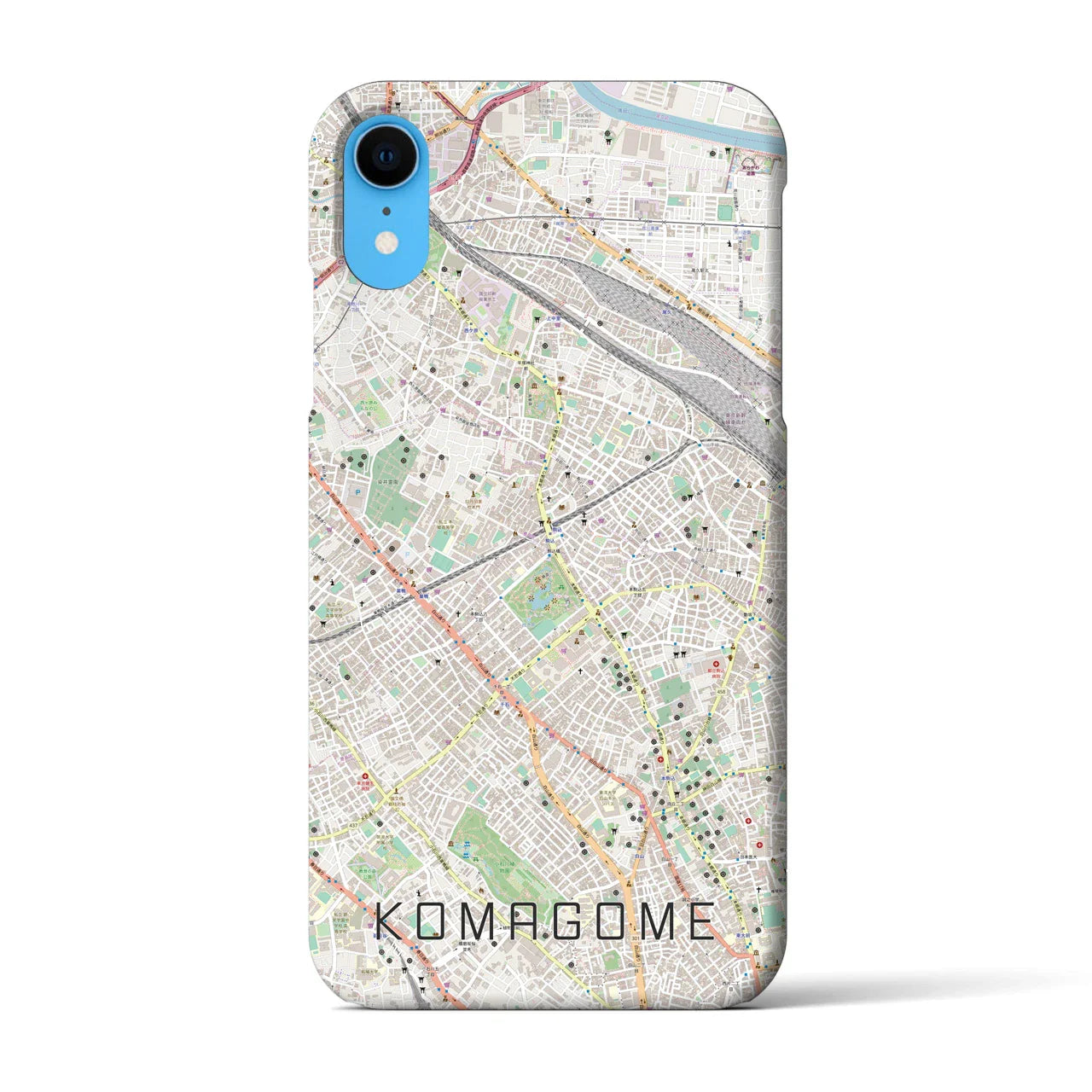 【駒込(東京都)】地図柄iPhoneケース(バックカバータイプ)